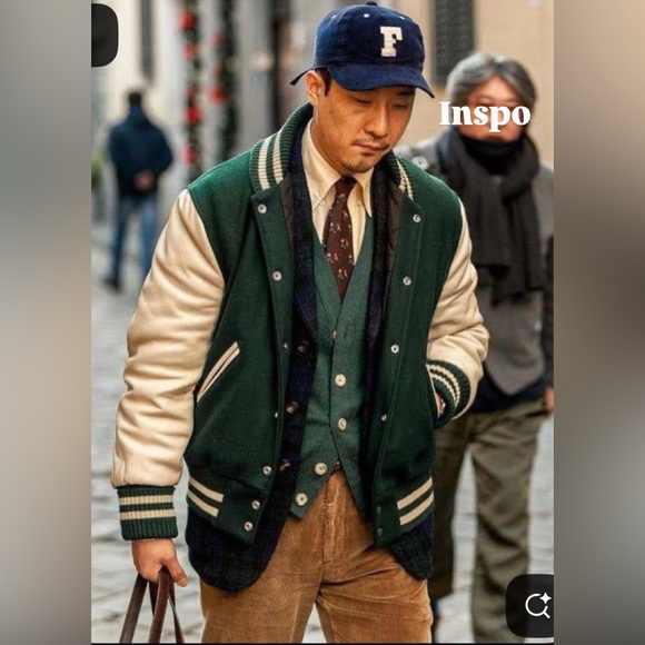 Tommy Hilfiger Navy and White Varsity Jacket Size M - Picture 8 of 8